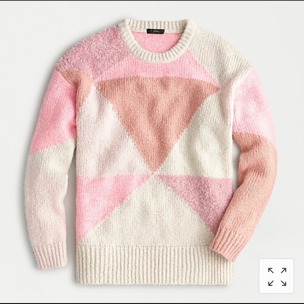 J crew slouchy color block sweater